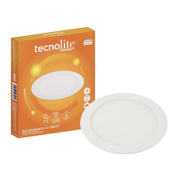 Downlight LED Inteligente Tecno Connect Bucaramanga VII Smart 12 Watts Blanco