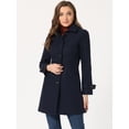 thumbnail image 2 of Chaqueta de Invierno Allegra K Con Cuello Peter Pan Para Mujer Azul Marino M, 2 of 6
