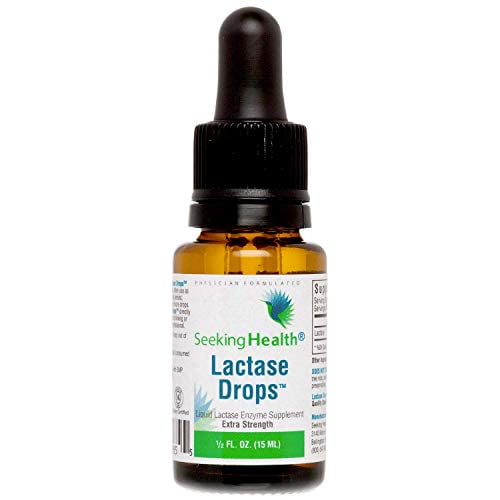 Seeking Health Lactase Drops, 52 Servings, 0.50 fl. Ounces, Supports