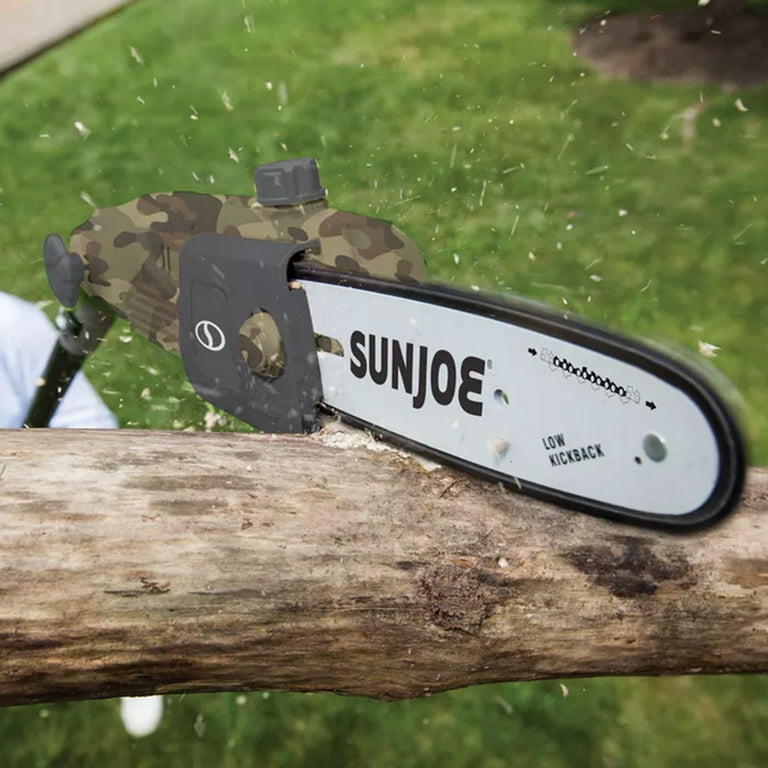 Sun Joe SWJ803E CMO Electric Multi Angle Pole Chain Saw 10 inch 8.0 Amp Camo