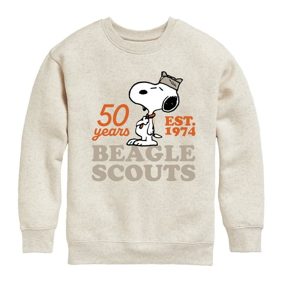 Peanuts - Snoopy Hat Logo - Toddler & Youth Crewneck Fleece Sweatshirt