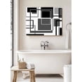 thumbnail image 6 of Black Grey Geometric Wall Art for Living Room,Canvas Picture Wall Decor for Bathroom Bedroom,Gray Abstract Striped Art Painting Artwork for Office Kitchen Hallway Dining Room Home Decorations 16"x20", 6 of 8
