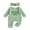 Army Green, variant on Spewahor Baby Girl 2Pcs Spring Outfits Long Sleeve Round Neck Shamrock Letter Print Jumpsuit with Headband Set