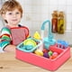 thumbnail image 1 of 19-piece toy tea set with running water - educational gifts for girls and boys - pink, 1 of 5