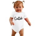 thumbnail image 3 of AOMPMSDX Boys Girls Short Sleeve Valentine's Day Letter Print Romper Bodysuit For Children Clothes Girls Bodysuits 18 Months-24 Months, 3 of 5