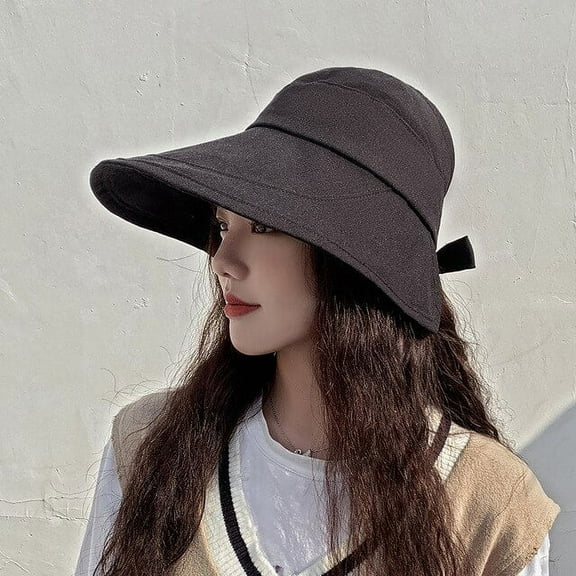 COCOpeaunt New Women Panama Summer Visors Hat Sun Hat Wide Large Brim Beach Hats Bucket Hat Chapeau Femme Beach UV Protection Cap Bob