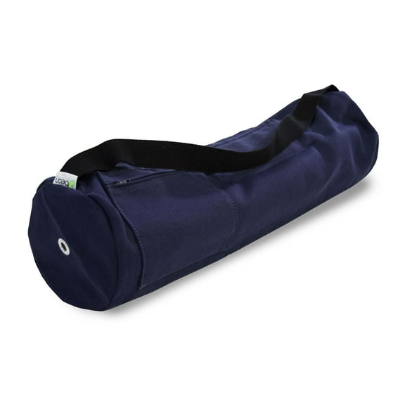 Natural Hemp Yoga Mat Bag with Shoulder Strap - Durable, Breathable and Lightweight Gym Bag to Carry the Extra Large Mat Size - 8" X 32", Blueberry