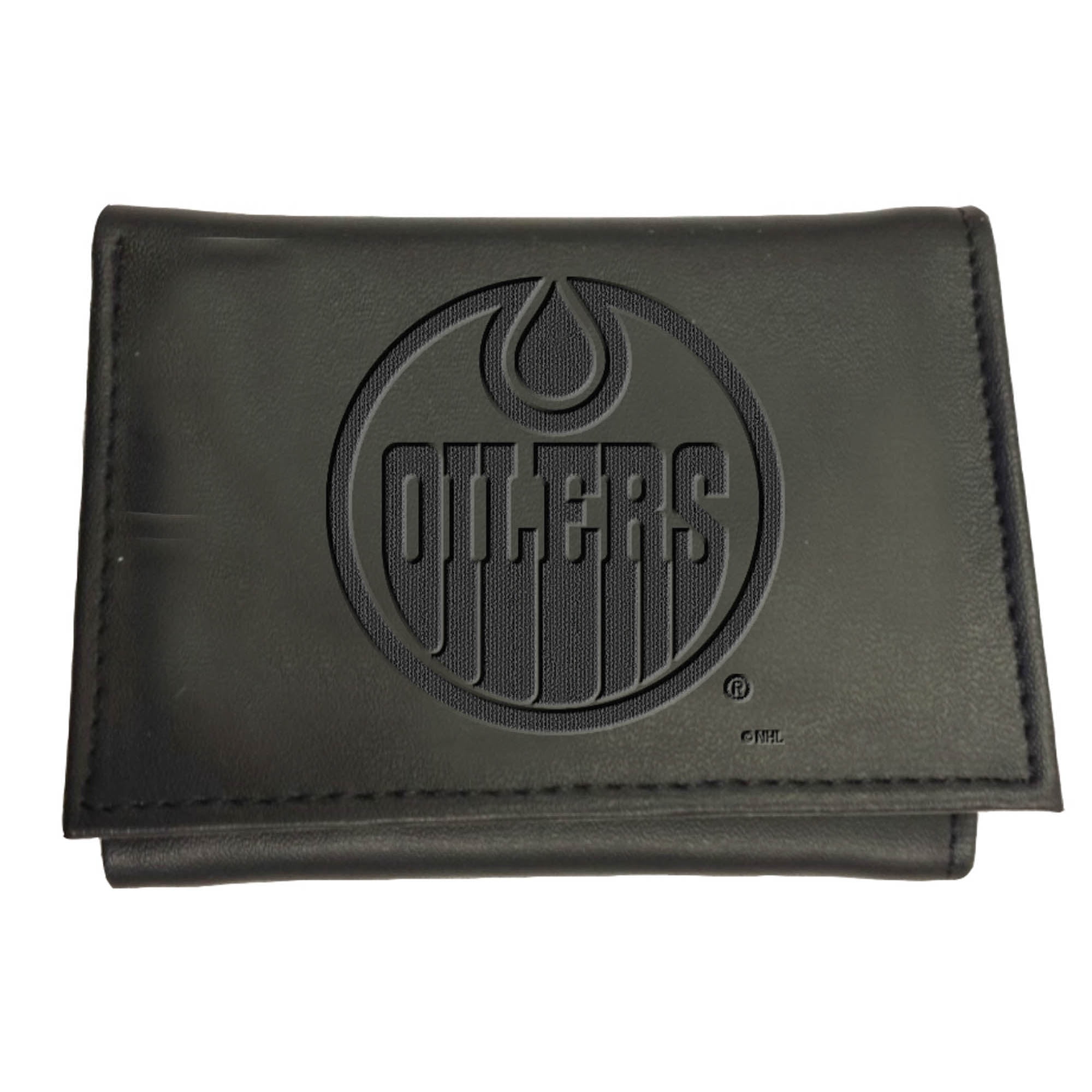 Black Edmonton Oilers Hybrid Tri-Fold Wallet