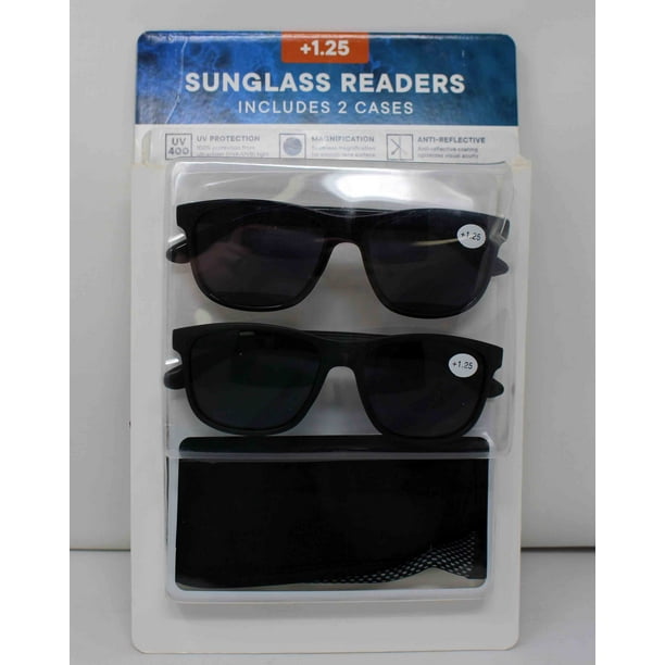 Sunglass Readers +1.25 Includes 2 Cases