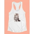 thumbnail image 3 of Sitting Fluffy Kitten Tank Women -Image by Shutterstock, Female Medium, 3 of 4