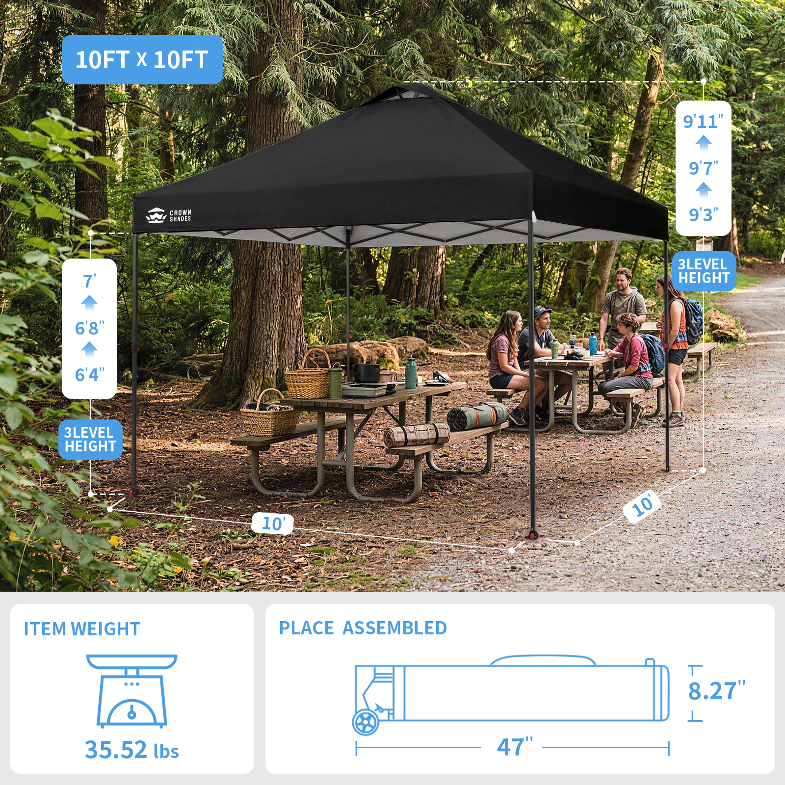Crown Shades 10x10 Instant Pop-Up Canopy photo 7