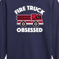 thumbnail image 3 of Instant Message - Fire Truck Obsessed - Toddler & Youth Long Sleeve Graphic T-Shirt, 3 of 6