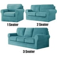 thumbnail image 3 of Stretch Velvet Sofa Cover,Slipcovers for Sofas with Separate Cushions and Backrests Covers, with Elastic Adjustment Band Slipcover, 3 of 9
