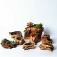 thumbnail image 4 of KUFptva Garden Vintage Wood Look Flower Pots Imitation Planter Enhancing Plant Beauty for Succulents Enhancing Natural Aesthetic, 4 of 7