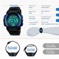 thumbnail image 3 of Boys Digital Watches Kids Sports Waterproof Watch with Alarm/Timer/EL Light Blue Childrens Outdoor Digital Watch for Teenagers Boys, 3 of 5