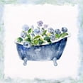 thumbnail image 3 of Swatland, Sally 12x12 Black Modern Framed Museum Art Print Titled - Blue Bouquet Bath II, 3 of 5