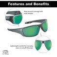 thumbnail image 3 of Flying Fisherman Carico Polarized Sunglasses - Matte Gray/Amber Green Mirror, 3 of 7
