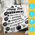 thumbnail image 3 of Funny Happy Birthday Throw Blanket for Men & Women | Unique Over the Hill Adult Gag Gift Idea for 30th, 40th, 50th, 60th, 70th, 80th, 90th | Cool Novelty Old People or Coworker Best Friend Bday Gifts, 3 of 5