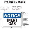 thumbnail image 2 of (2 Pack) Inert Gas OSHA Notice Sign 10 Inch X 7 Inch Vinyl Label Decal Sticker Weather Resistant, UV Protected for Workplace, Business, and Construction Site, Made in the USA, 2 of 7