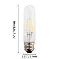thumbnail image 3 of Clear 1.5W LED T10 Tubular Light Bulb - Nickel Plated E26 Medium Base (25 Watt Equivalent) | 4 Pack, 3 of 4