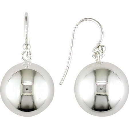 Ball Sterling Silver Hook Earrings