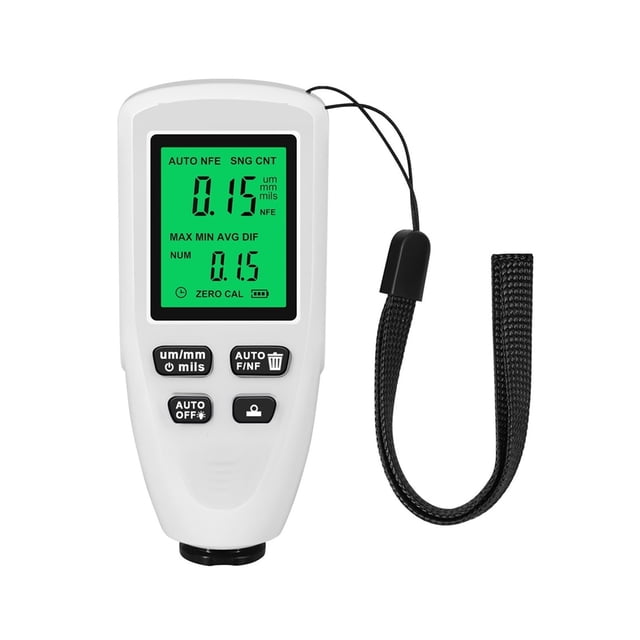 Coating Thickness Gauge 0.1Micron/0-2000 Car Paint Film Tester Measuring DFT Meter