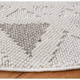 thumbnail image 3 of SAFAVIEH Lotus Brendanus Geometric Area Rug, Ivory/Dark Grey, 6'7" x 6'7" Round, 3 of 8