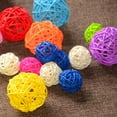 thumbnail image 3 of Bola de paja artificial Bola de ratán Decoraciones navideñas Adorno de jardín de infantes Fiesta de cumpleaños Decoración de boda 10 piezas 3 cm Worallymy JD713610851, 3 of 5
