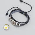 thumbnail image 4 of (Jaune) Pulsera de fútbol regulable en perlas, diseño personalizado, cadeau de Noël, de vacances ou d'anniversaire, pulsera de fan étudiant (Noir) Pulsera de cuero de vachette personalizada regulable, 4 of 5