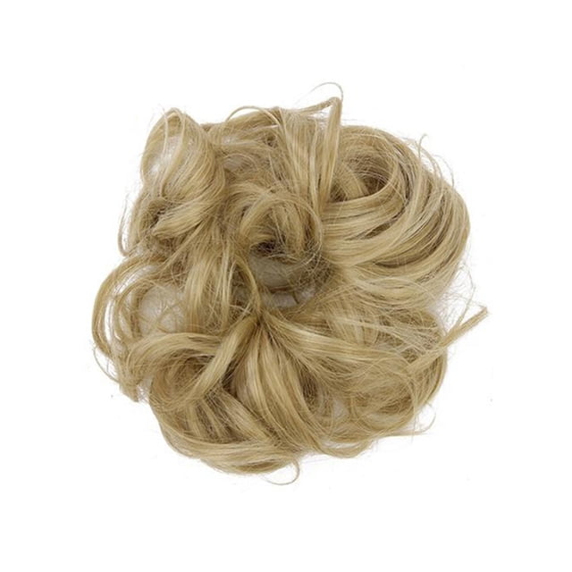 Extensiones de cabello sintético con cola de caballo para mujer, moño, coletero, elástico, ondulado y rizado (14#)