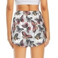 thumbnail image 4 of Uemuo Vintage Butterflies Pattern Women's Athletic Shorts High Waisted Running Shorts with Liner Pockets Gym Elastic Workout Shorts-Small, 4 of 9