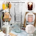 thumbnail image 4 of Vasos de vidrio ANOTION 710 ml con tapas y pajitas, 2 paquetes de bambú, 4 of 7