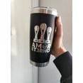 thumbnail image 2 of Termo Acero Inoxidable America Negro Doble Pared Grabado Láser 20oz para Bebidas Calientes y Frías, 2 of 7