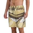 thumbnail image 2 of Sikiie We Live for Adventure Print Men's Beach Shorts, High Elastic Quick-drying Shorts - with Drawstring and Slip Pockets, Suitable for Beach, Sports, Vacation-Small, 2 of 6