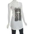 thumbnail image 1 of RELIGION CLOTHING Winter White STUDDED CROSS Top REPENT Your SINS ( M ), 1 of 2