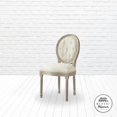 thumbnail image 4 of Rustic Manor Christianna Linen Upholstered Dining Chair, Cream White, 4 of 8