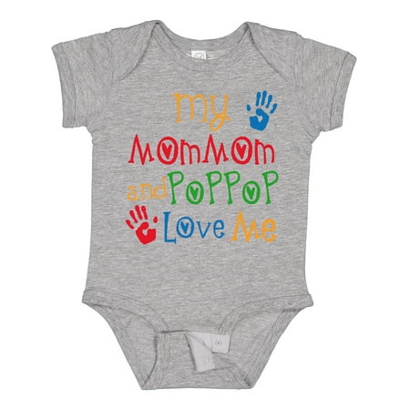 

Inktastic MomMom and PopPop Love Me Gift Baby Boy or Baby Girl Bodysuit