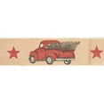 thumbnail image 3 of RED PICKUP TRUCK Burlap Christmas Ribbon, 4" by 10 Feet, by Country House, 3 of 4