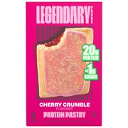 Legendary Foods Gluten Free and Keto Friendly Protein Pastry - Cherry Crumble - 8oz/4ct