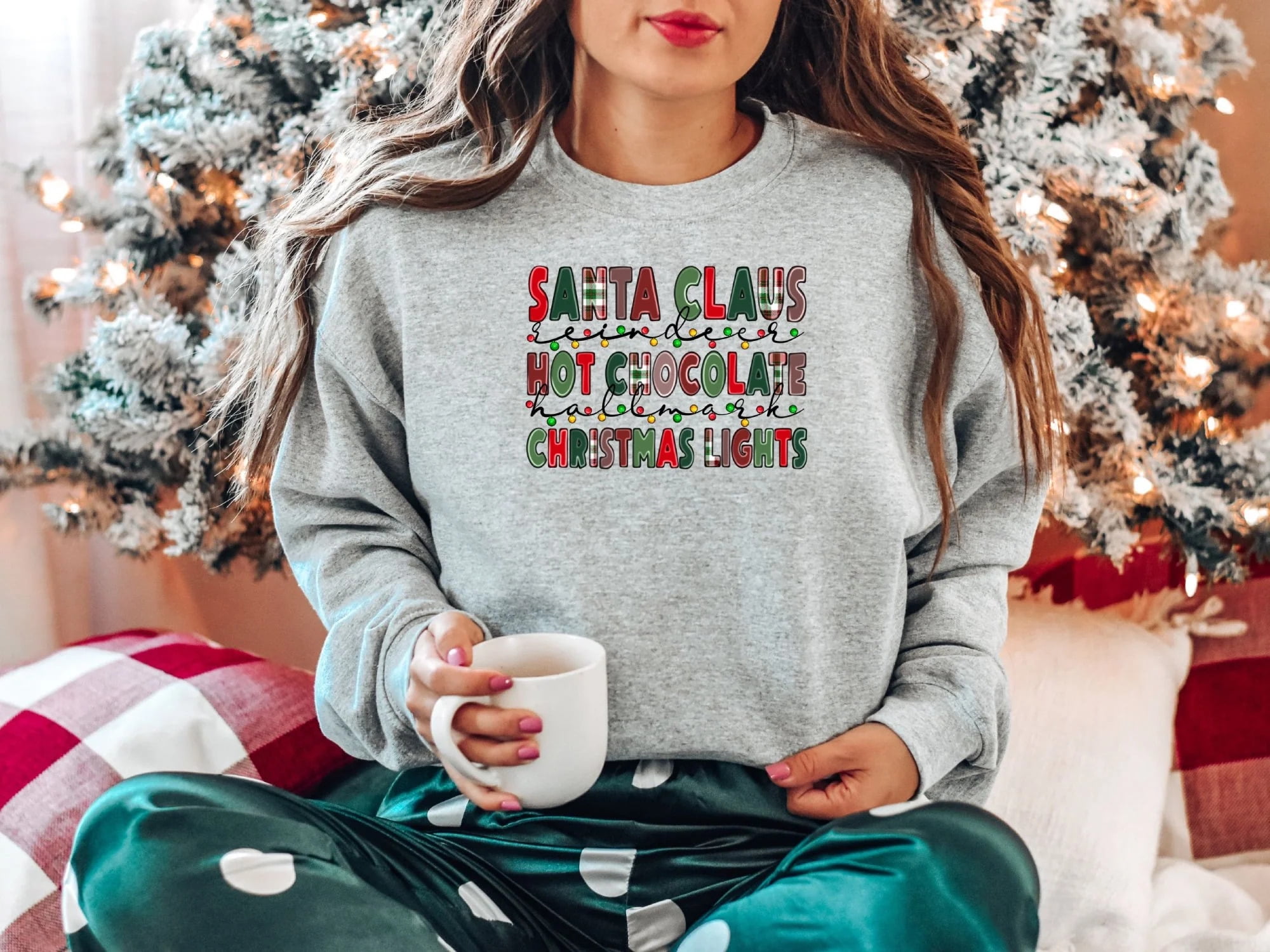 Christmas lights sweatshirt sale
