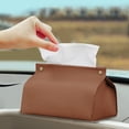 thumbnail image 5 of Dvruxg Leather Tissue Box with Pull-out Design for Bedroom, Living Room and Travel Use, Multi-functional Desktop Tissue Organiser, 5 of 5