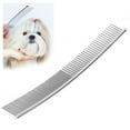 Dogs Curved Comb Stainless Steel Pet Grooming Opening Knot Comb Hairs