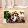 thumbnail image 4 of Cat Latch DIY Making Carpet Making cat Animal Pattern Creative Handmade 60x40cm Unfinished Crocheting Yarn s Beginners B, 4 of 7