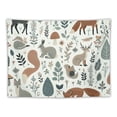 thumbnail image 5 of JRXY Cute Forest Animals Ultra Soft Squirrel Mouse Deer Fox Hare Hedgehog and Birds Tapestry Painting, 5 of 6