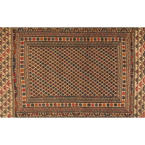 Ahgly Company Indoor Rectangle Traditional Bronze Brown Southwestern Area Rugs, 8' x 10'