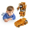 Orange Dumper Vehicle Car Toys Kids Transforming Robot Transformation Toys Anime Action Figure Class Toy ChildrenS Adults Gifts