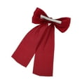 thumbnail image 5 of Unique Bargains 1 Pc Fashionable Bow Ribbon Duckbill Hair Clips for Home Wine Red, 5 of 5