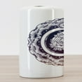 thumbnail image 3 of Star Mandala Ceramic Toothbrush Holder, Romantic Rose with Crescent Moon and East Folklore Swirl Pattern Oriental, Decorative Versatile Countertop for Bathroom, 4.5" X 2.7", Indigo White, 3 of 4