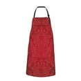 thumbnail image 2 of Naloa Vintage Burgundy Apron Kitchen Aprons with Pockets for Women Men Chef, 2 of 8