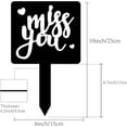 thumbnail image 2 of Grave Marker Missing You Memorial Garden Stake Waterproof Acrylic Grave Stake Memorial Remembrance Plaque for Outdoors Yard Grave Cemetery Decoration 10 x 6inch Black, 2 of 9